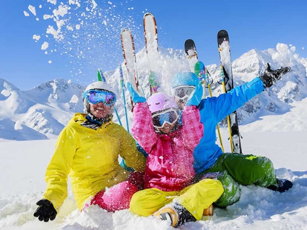 Skifahren - Familie
